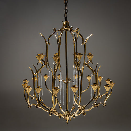 24-Light Chandelier, attributed to Dagobert Peche, Austria, 1910s