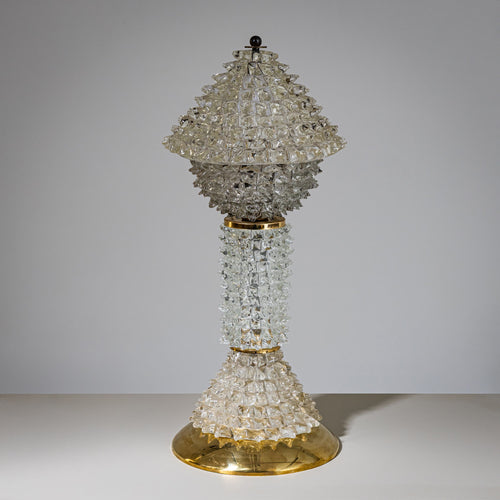 Rostrato Table Lamp, attributed to Barovier & Toso, Italy, probably 1940s