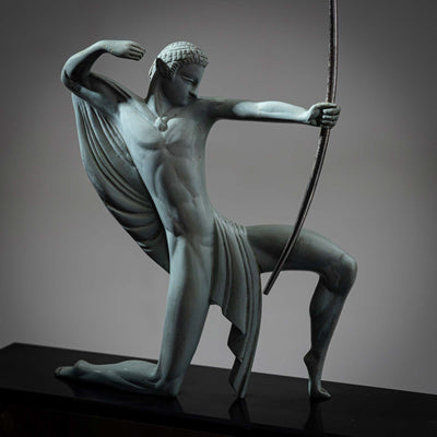 Art Deco Bronze Sculpture of an Archer by Michel Decoux (1837-1924), France, early 20th Century