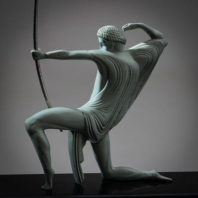 Art Deco Bronze Sculpture of an Archer by Michel Decoux (1837-1924), France, early 20th Century