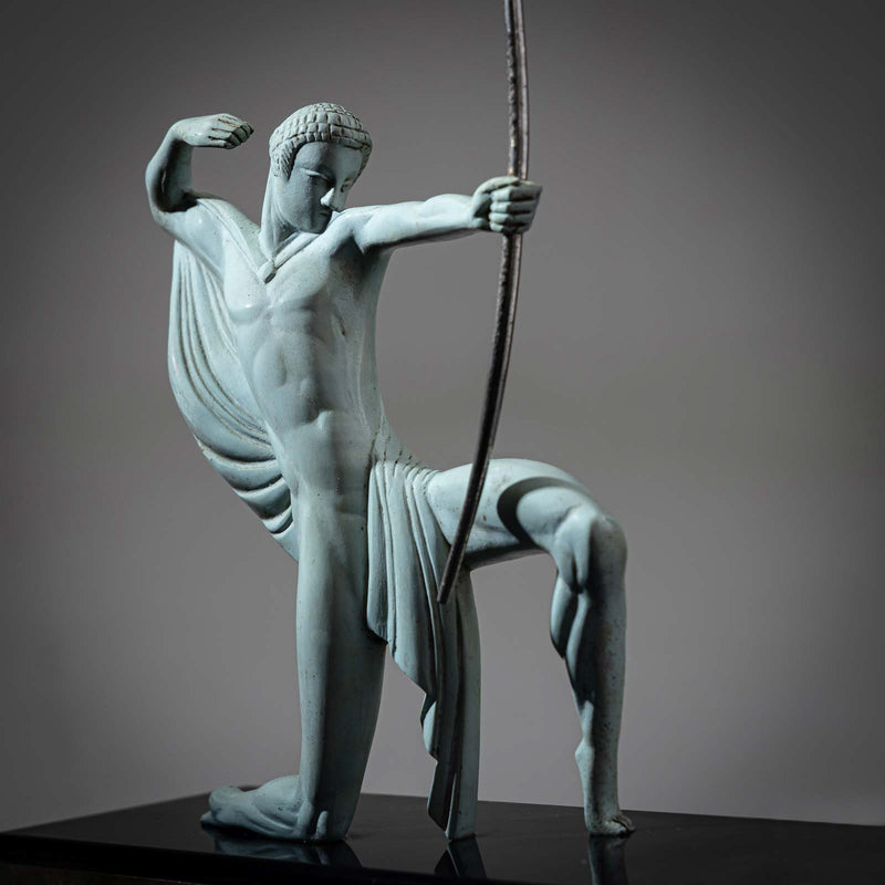 Art Deco Bronze Sculpture of an Archer by Michel Decoux (1837-1924), France, early 20th Century