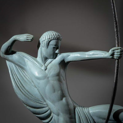 Art Deco Bronze Sculpture of an Archer by Michel Decoux (1837-1924), France, early 20th Century