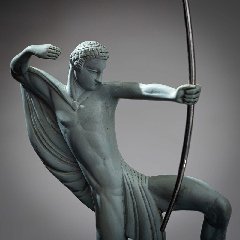 Art Deco Bronze Sculpture of an Archer by Michel Decoux (1837-1924), France, early 20th Century