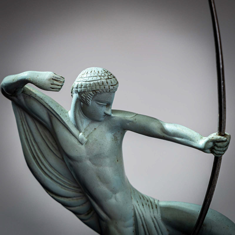 Art Deco Bronze Sculpture of an Archer by Michel Decoux (1837-1924), France, early 20th Century