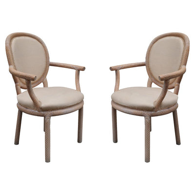 Pair of Carved Armchairs by Arpex