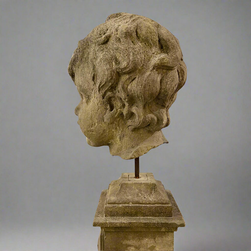 Fragment of Putti Head. 18th Century Germany