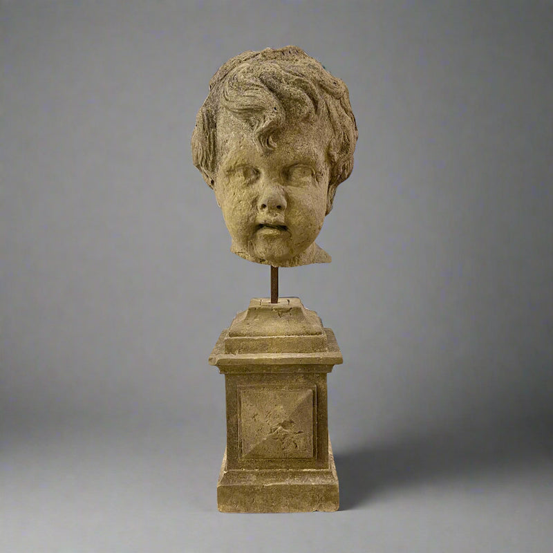 Fragment of Putti Head. 18th Century Germany