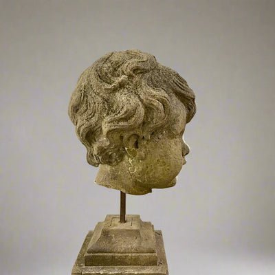 Fragment of Putti Head. 18th Century Germany