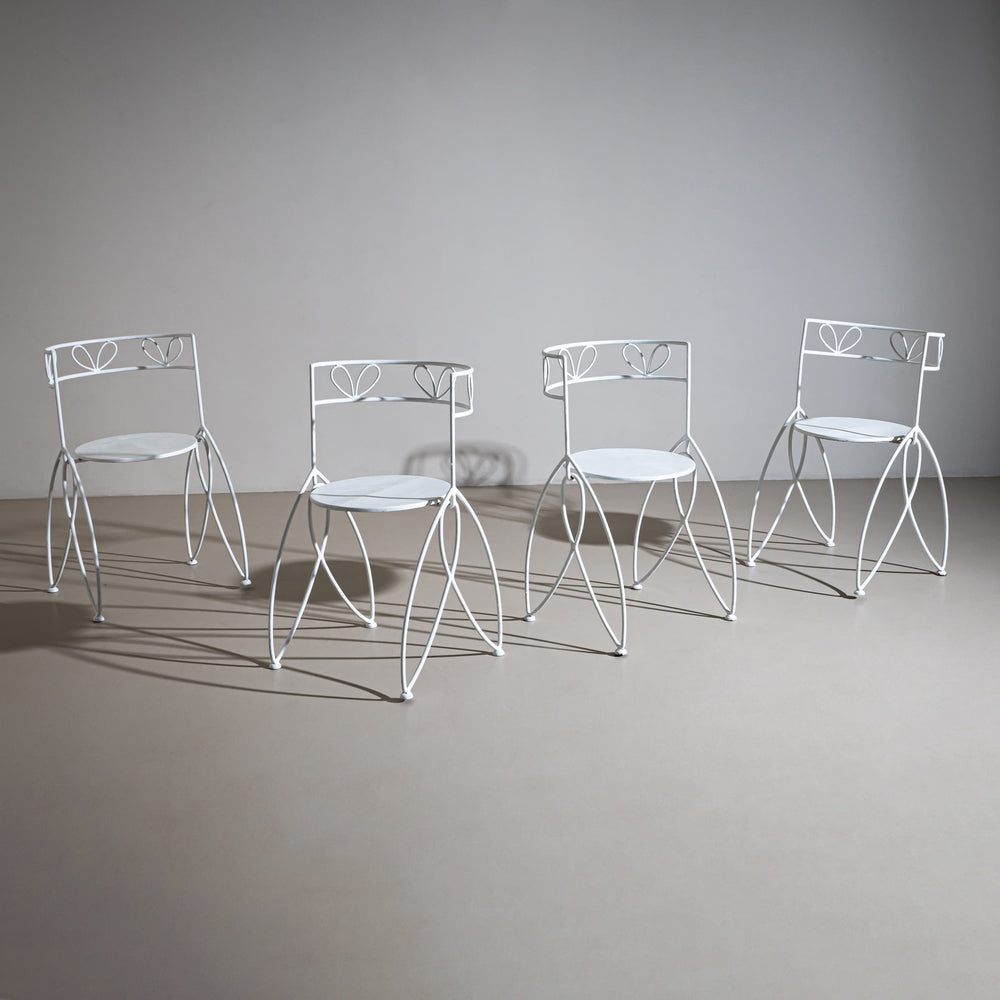 Set of four Vintage Lawn Chairs, Italy 1950s