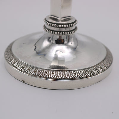 Pair of Empire Period Silver Candlesticks England circa 1820