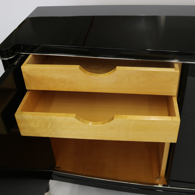 Art Deco Ebonized Sideboard by De Coene Frères,  Belgium 1930s
