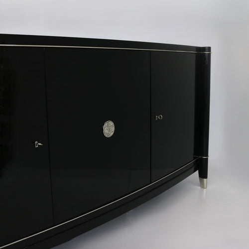 Art Deco Ebonized Sideboard by De Coene Frères,  Belgium 1930s