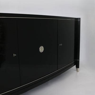 Art Deco Ebonized Sideboard by De Coene Frères,  Belgium 1930s