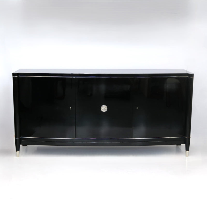 Art Deco Ebonized Sideboard by De Coene Frères,  Belgium 1930s