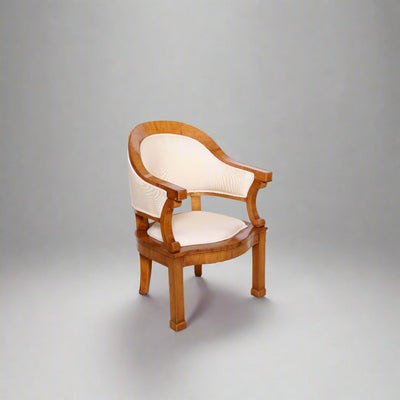 Pair of Biedermeier Cherrywood Armchairs, Attr. to Joseph Danhauser