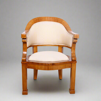 Pair of Biedermeier Cherrywood Armchairs, Attr. to Joseph Danhauser