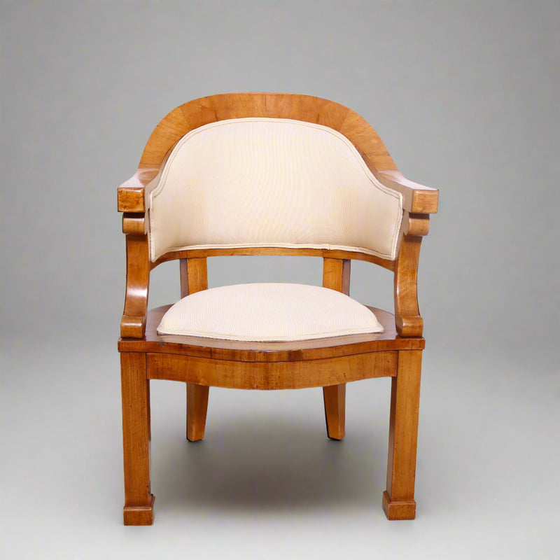 Pair of Biedermeier Cherrywood Armchairs, Attr. to Joseph Danhauser