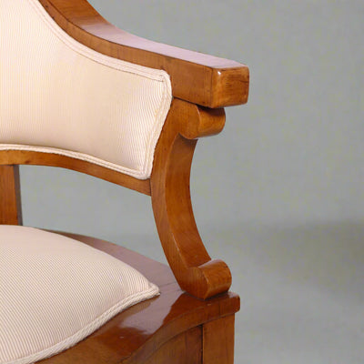Pair of Biedermeier Cherrywood Armchairs, Attr. to Joseph Danhauser