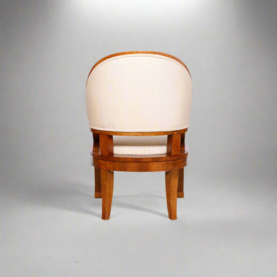 Pair of Biedermeier Cherrywood Armchairs, Attr. to Joseph Danhauser
