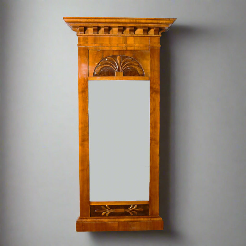 An Elegant Tall Biedermeier Mirror, Austria, c1820