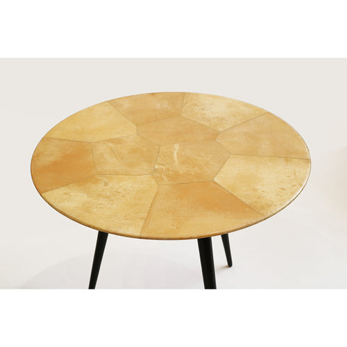 Pair of Small Aldo Tura Parchment Top Side Tables , Italy 1950's
