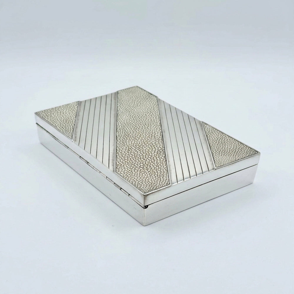Vintage Shagreen and Silver Box