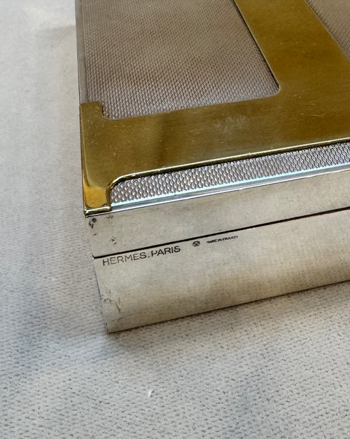 Classic "H" Hermes Silverplate box