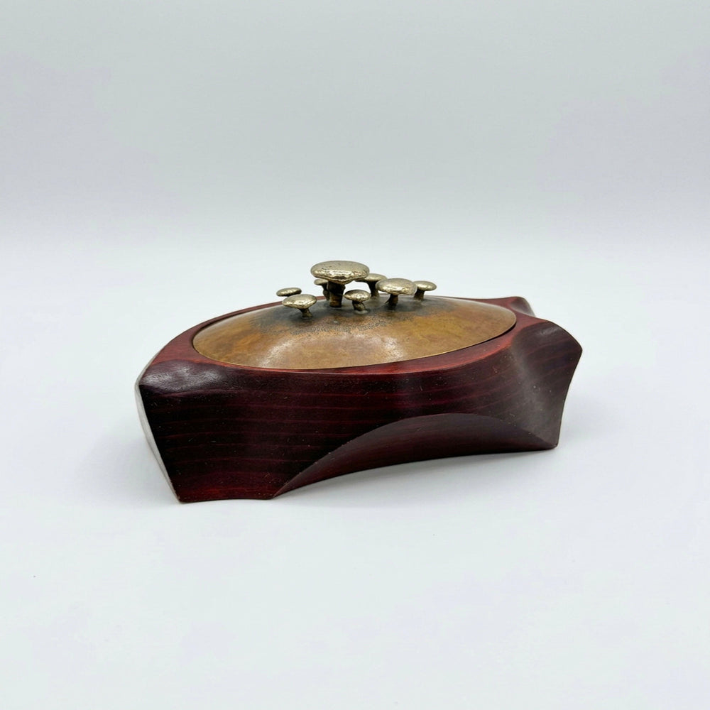 Formed Leather and Brass Lidded Box