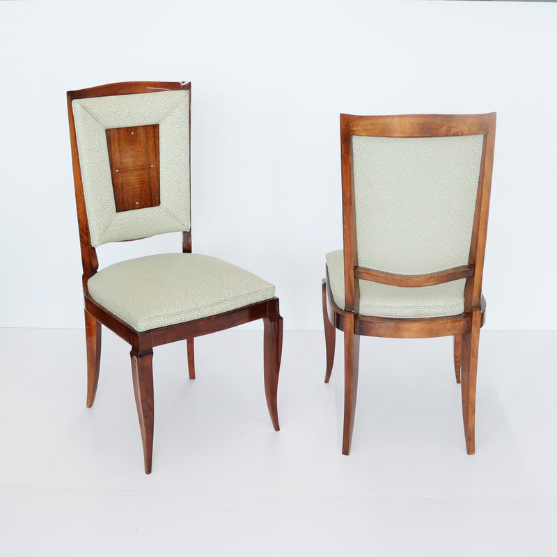 Set of Eight Dining Chairs by Jules Leleu, France 1940&