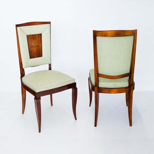 Set of Eight Dining Chairs by Jules Leleu, France 1940's
