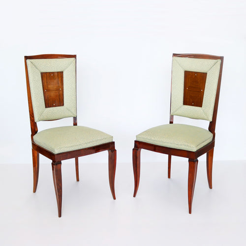 Set of Eight Dining Chairs by Jules Leleu, France 1940's