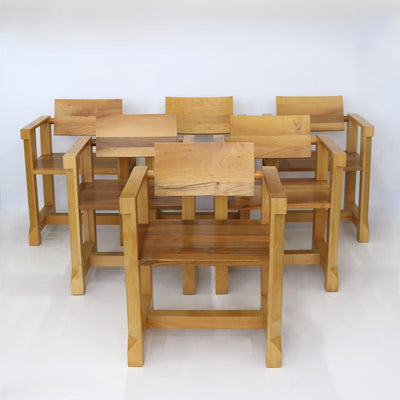 Set of Six Modernist Armchairs