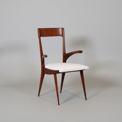 Set of Eight Dining Armchairs, Italy 1950's