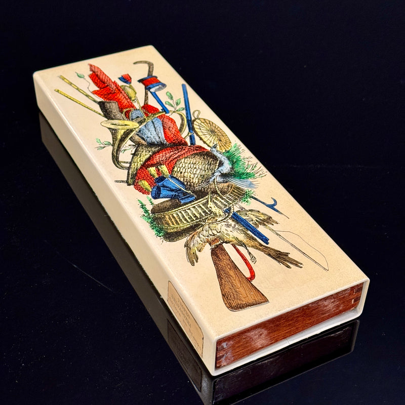 Piero Fornasetti "Trofeo Selvaggina" Enameled Box, Italy 1950s