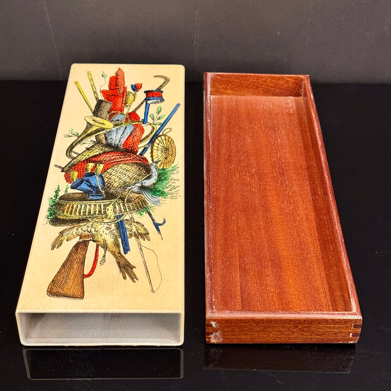 Piero Fornasetti "Trofeo Selvaggina" Enameled Box, Italy 1950s