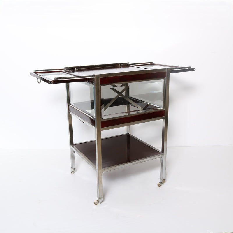 Lawyers Coffin - Bar Cabinet, with retractable shelf.