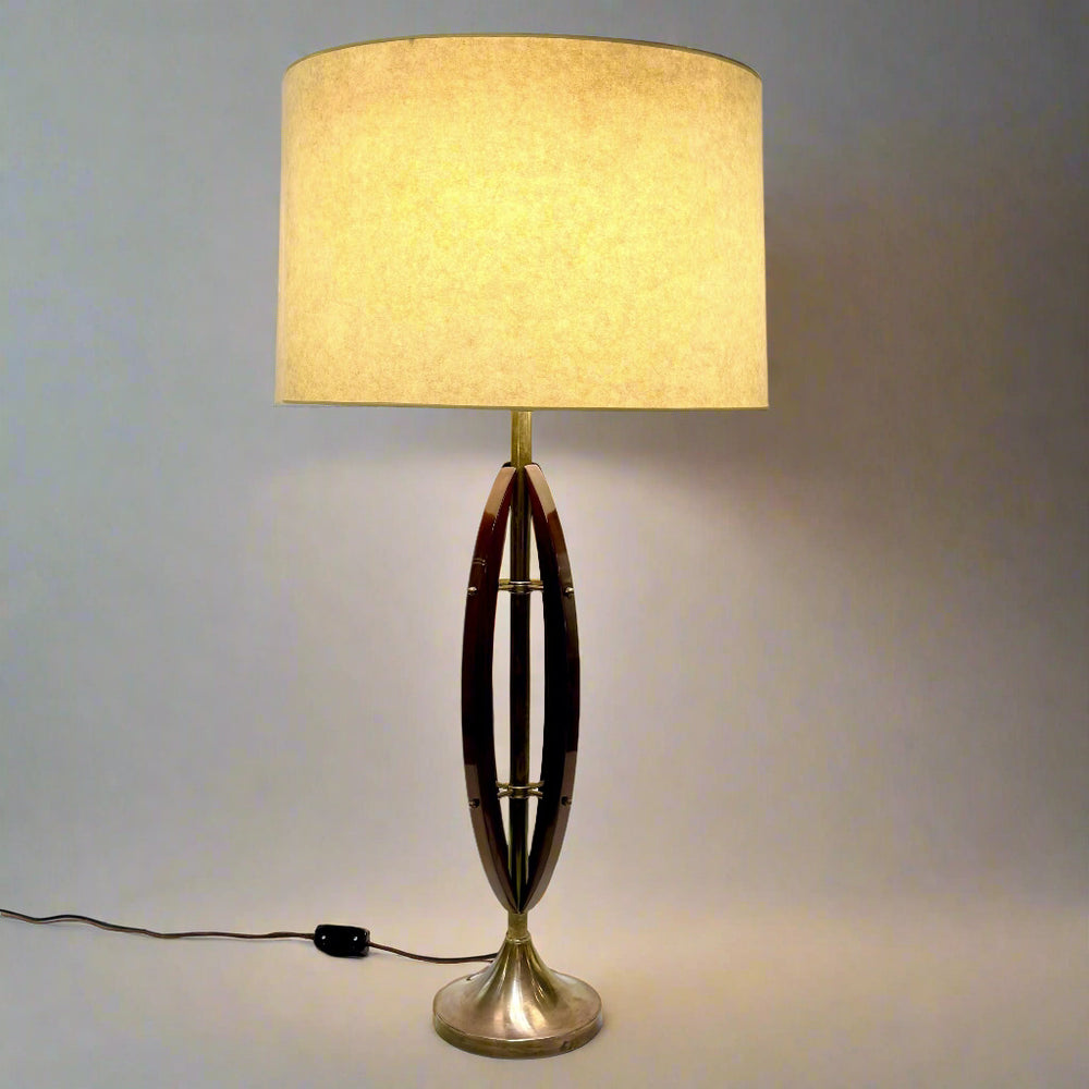 Pair of Modernist Architectural Table Lamps, Italy, 1950's.