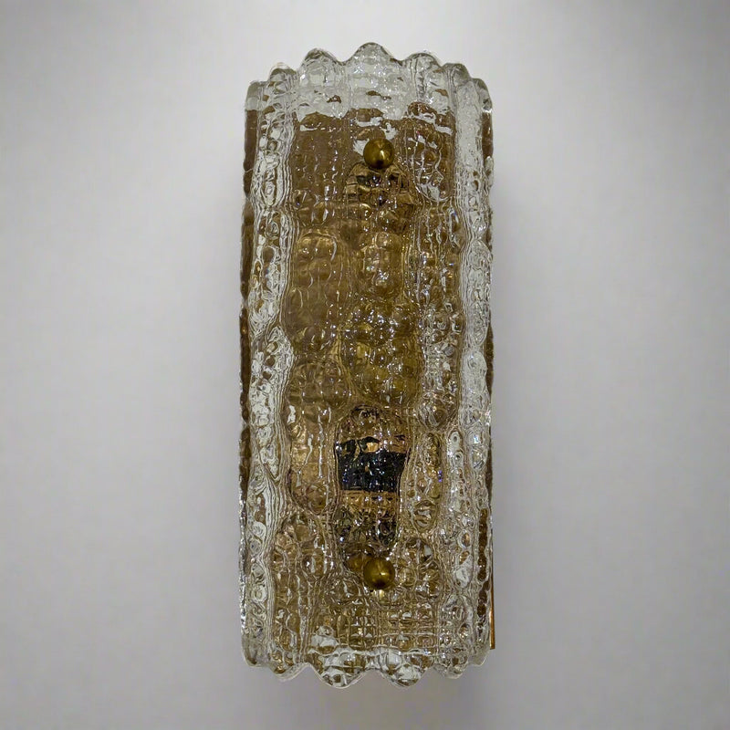 Pair of Carl Fagerlund art glass sconces for Orrefors. Sweden, c1960&