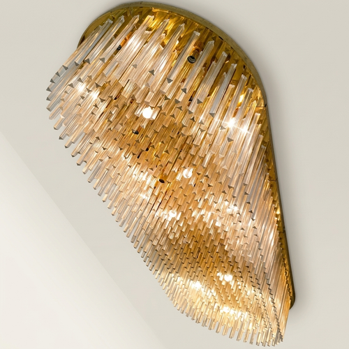 Monumental Triedro Chandelier by Venini, Italy, Mid 20th Century