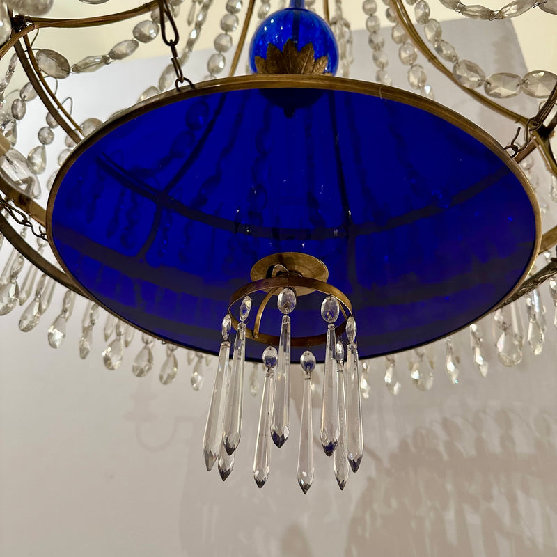 Russian Neoclassical Six Light Crystal Chandelier circa 1800