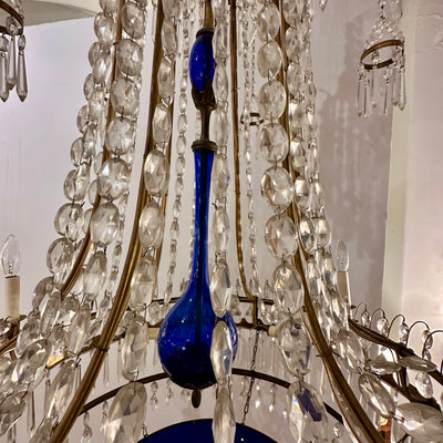 Russian Neoclassical Six Light Crystal Chandelier circa 1800