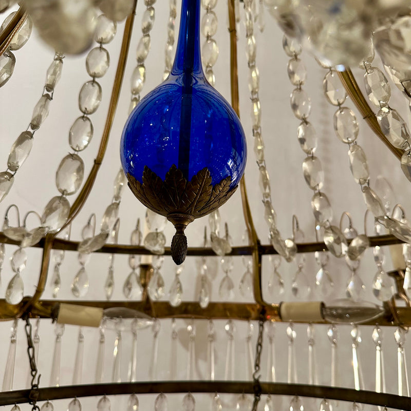 Russian Neoclassical Six Light Crystal Chandelier circa 1800