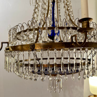 Russian Neoclassical Six Light Crystal Chandelier circa 1800