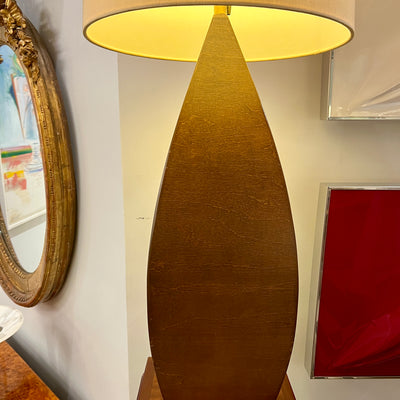 Modernist Mahogany Table Lamp Italy circa 1950