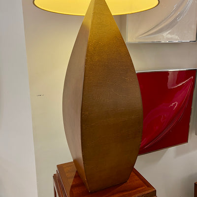 Modernist Mahogany Table Lamp Italy circa 1950