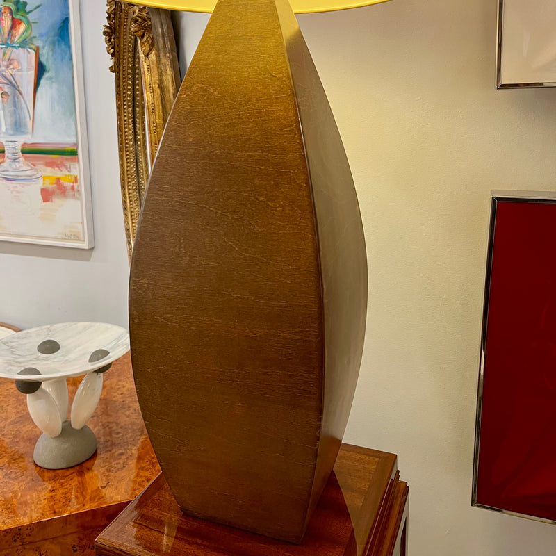 Modernist Mahogany Table Lamp Italy circa 1950