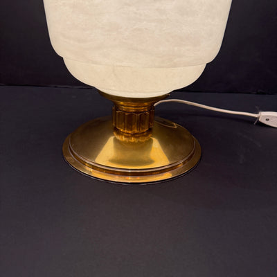 Art Deco Alabaster Urn-Shaped Table Lamp