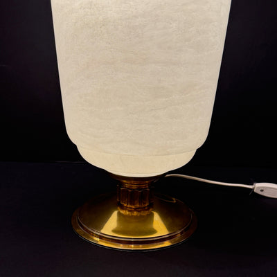 Art Deco Alabaster Urn-Shaped Table Lamp