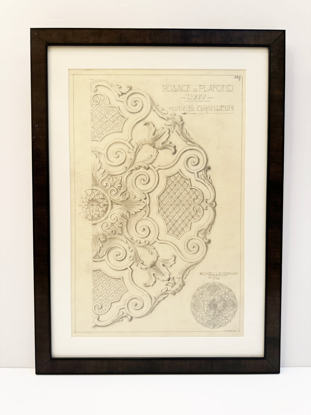 Architectural Pencil Drawing by Maison Jansen