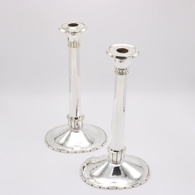 Pair Art Deco Period Dirk Van Erp Candlesticks USA circa 1920